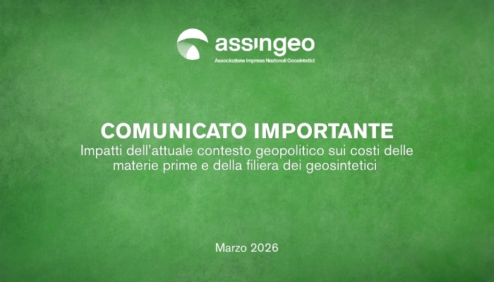 Impatti dell’attuale contesto geopolitico sui costi delle materie prime e della filiera dei geosintetici