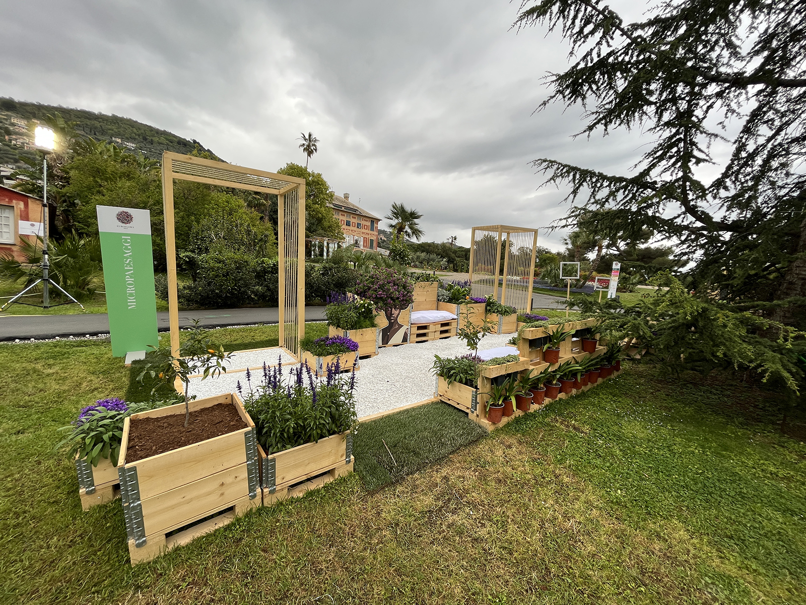 Geotessile multiuso per un’opera temporanea di giardinaggio, Fiera Euroflora 2022, Genova (GE)